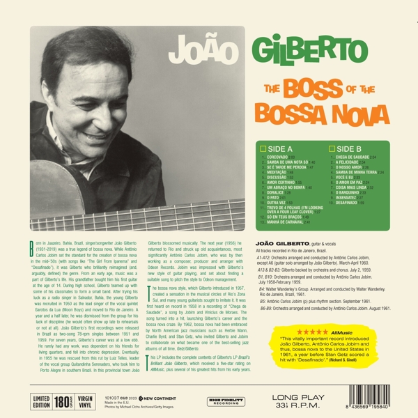 The Boss Of The Bossa Nova (180 gr.Black Vinyl)