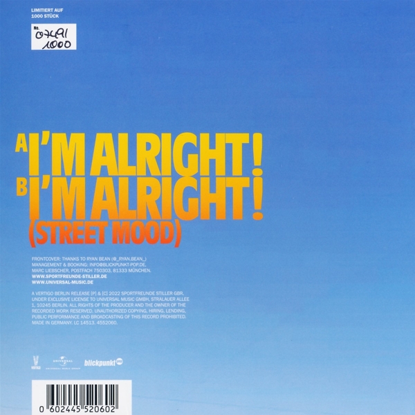 I'm Alright! (Ltd.Signierte & Nummerierte Edt.)