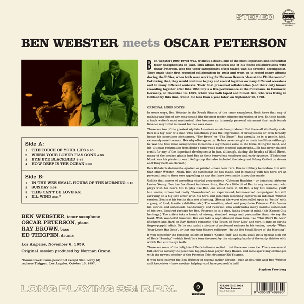 Ben Webster Meets Oscar Peterson (Ltd.180g Vinyl)