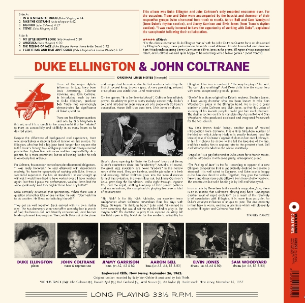 Duke Ellington & John Coltrane (Cristal Clear Viny