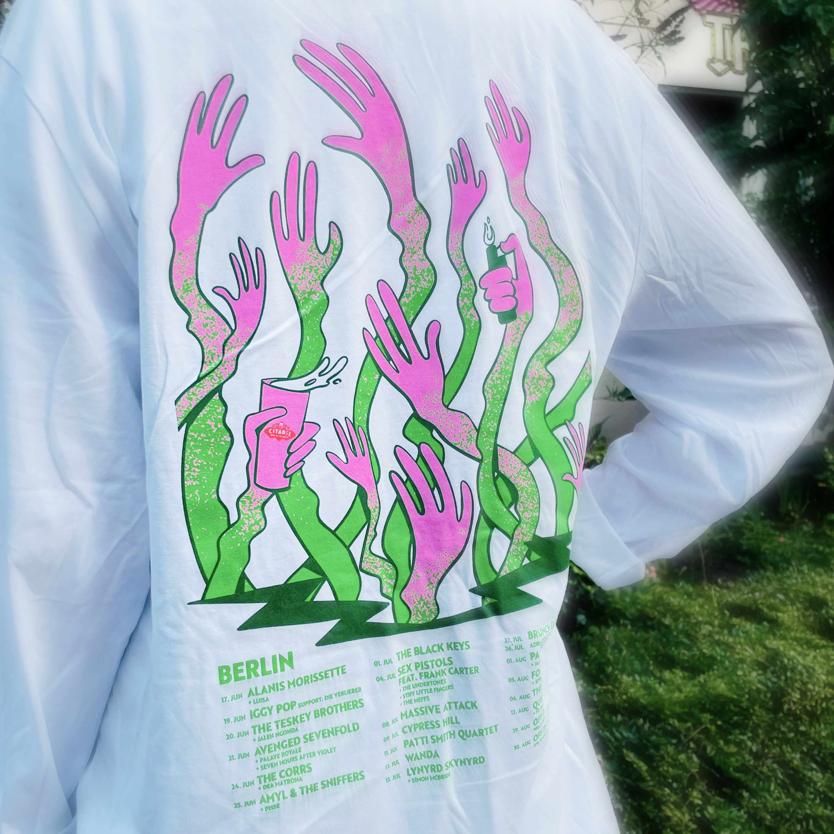 CMF Festival 2025 Longsleeve (white/green) - Size: L
