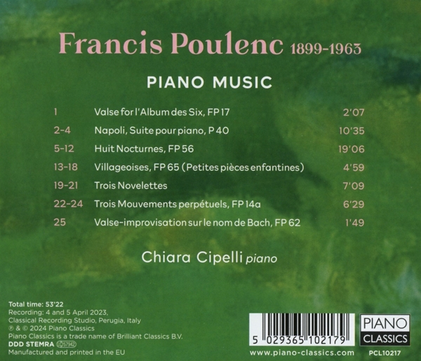 Poulenc:Piano Music